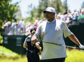 Charles Barkley has a chance to finish in the top 70 at the American Century Championship, cashing a bet for many gamblers in the process. (Image: Brian Walker/San Francisco Chronicle)