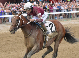 Epicenter showed a new closer dimension winning the Grade 2 Jim Dandy Saturday. The victory puts the colt atop the 3-year-old class -- for now. (Image: Chelsea Durand/NYRA Photo)