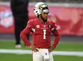 Quarterback Kyler Murray during warmups of an Arizona Cardinals game against the San Francisco 49ers. (Image: Norm Hall/Getty)