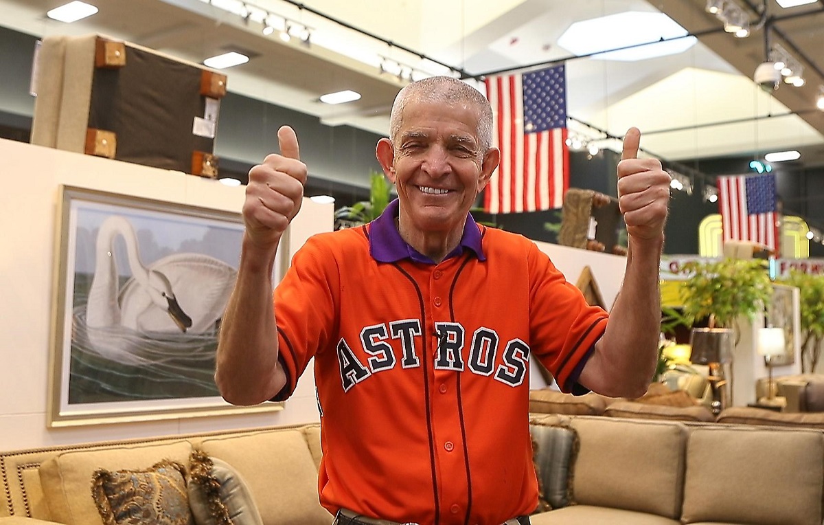 Jim "Mattress Mack" McIngvale returns with another Win It All promotion at his furniture company in Houston where customers win free furniture of the Astros win the World Series. (Image: Getty)