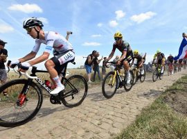 Betting favorites Tadej Pogacar and Jonas Vingegaard battle on the cobblestones in Stage 5 of the 2022 Tour de France. (Image: Reuters)