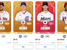 Sorare MLB officially launched on Tuesday, with auctions for NFTs of players like Mike Trout attracting fierce bidding wars. (Image: Ed Scimia/OnlineGambling.com)