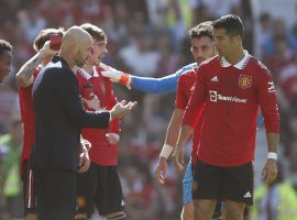 Cristiano Ronaldo played his first 45 minutes during United's pre-season in the 1-1 draw with Rayo Vallecano at Old Trafford. (Image: twitter/alarab_qatar)