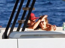 Nagelsmann and Wurzenberger spent a romantic holiday on a yacht in Ibiza. (Image: Twitter/bestgug)