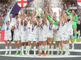 England won the Euro 2022 final against Germany on Sunday, lifting their first continental trophy. (Image: twitter/attackingthird)
